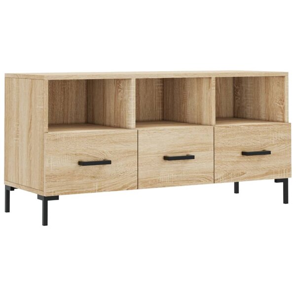 vidaXL Meuble TV chêne sonoma 102x36x50 cm bois d'ingénierie