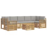 vidaXL Ensemble de canapés d'extérieur 8 Pièces Blanc et gris clair