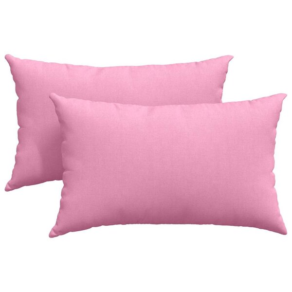 vidaXL Coussins de canapé 2 pc tissu Rose 50 x 30 cm