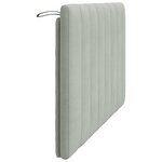 vidaXL Coussin de tête de lit gris clair 120 cm velours