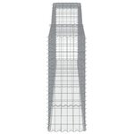 vidaXL Paniers à gabions arqués 2 Pièces 400x50x120/140 cm Fer galvanisé