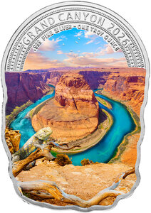 Pièce de monnaie en Argent 2 Dollars g 31.1 (1 oz) Millésime 2026 Wonders of Nature GRAND CANYON