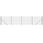 vidaXL Clôture en treillis métallique et ancrage anthracite 1 6x10 m