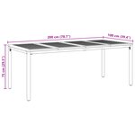 vidaXL Tables de jardin Naturel et gris 200 x 90 x 75 cm