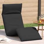 vidaXL Chaise longue pliante noir 175x54x8 5 cm tissu oxford