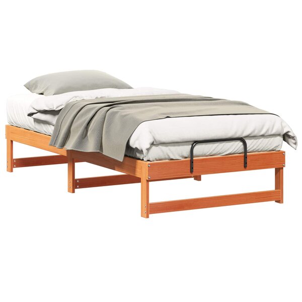 vidaXL Cadre de lit Marron 90 x 200 cm Pin massif