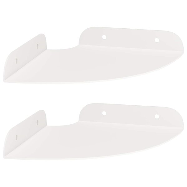 vidaXL Étagère Flottante d'Angle 2 pc Blanc 15 x 15 x 2 cm
