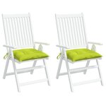 vidaXL Coussins de chaise lot de 2 vert brillant 50x50x7 cm