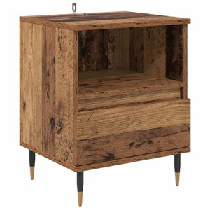 vidaXL Cabinet de chevet Bois ancien 40 x 35 x 50 cm Bois d'ingénierie