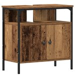 Ensemble de meubles de salle de bain 2 pièces en bois ancien en bois d'ingénierie