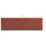 vidaXL Écran de balcon Terre cuite 90x300 cm Tissu Oxford