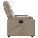vidaXL Fauteuil de massage inclinable électrique cappuccino similicuir