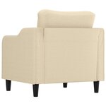 vidaXL Fauteuil Crème 60 cm Tissu
