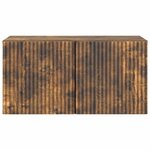 vidaXL Meuble TV mural Chêne fumé 59 5 x 31 x 30 cm Bois d'ingénierie