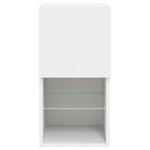 vidaXL Meubles TV avec lumières LED 2 Pièces blanc 30 5x30x60 cm