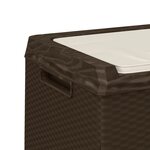 vidaXL Boîte de rangement jardin coussin de siège marron 350 L PP