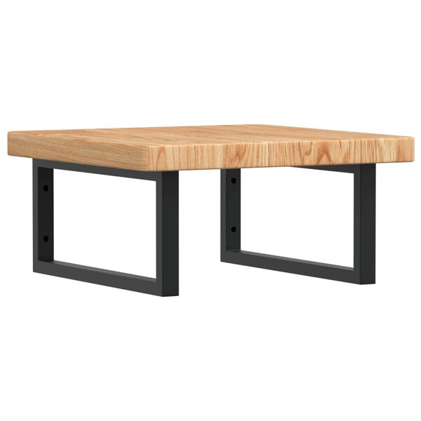 vidaXL Étagère de vasque murale acier et bois de chêne massif