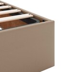 vidaXL Cadre de lit avec matelas Cappuccino 140 x 200 cm Faux cuir