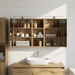 vidaXL Ensemble de Meubles de Salle de Bain 3 Pièces 130 x 14 5 x 70 cm