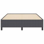vidaXL Cadre de lit Gris foncé 160 x 200 cm Tissu en velours côtelé
