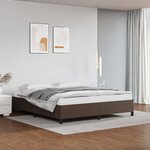 vidaXL Cadre de lit Marron 180x200 cm Similicuir
