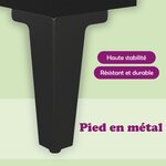 vidaXL Table de chevet noir 40x35x50 cm bois d'ingénierie