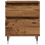 vidaXL Table de chevet vieux bois 40x35x50 cm bois d’ingénierie