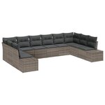 vidaXL Ensemble de canapé de jardin 10 Pièces Gris 344 x 209 x 85 cm
