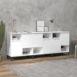 vidaXL Buffets 3 Pièces blanc 60x35x70 cm bois d'ingénierie