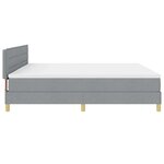 vidaXL Lit à ressorts avec matelas Gris clair 200 x 200 cm tissu