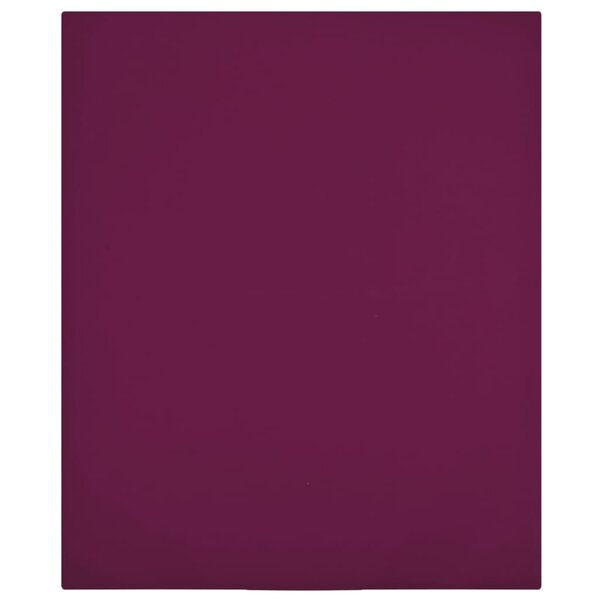 vidaXL Draps-housses Jersey 2 Pièces Bordeaux 90x200 cm Coton