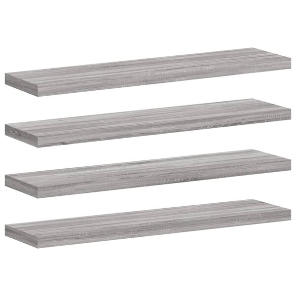 vidaXL Étagères murales 4 Pièces sonoma gris 40x10x1 5 cm bois ingénierie