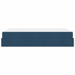 vidaXL Cadre de lit avec matelas Bleu 120 x 200 cm tissu