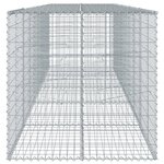 vidaXL Panier gabion avec couvercle 500x100x100 cm fer galvanisé