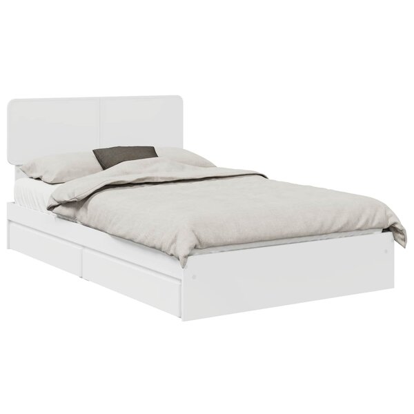 vidaXL Lit de Rangement Blanc 135 x 190 cm Bois d'ingénierie