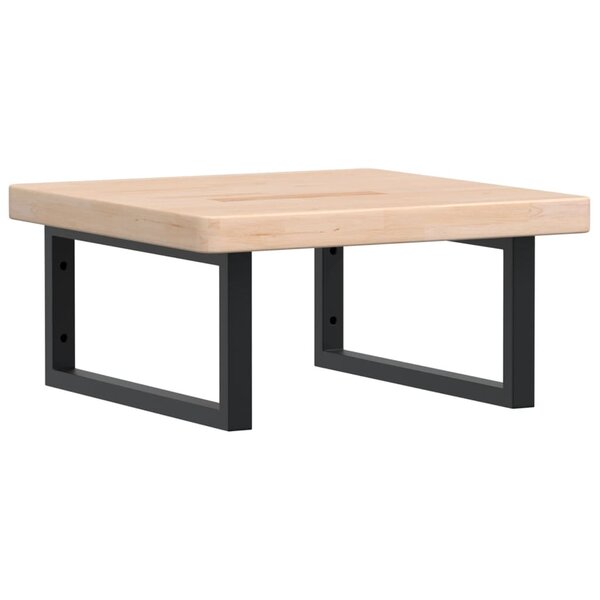 vidaXL Étagère de vasque murale acier et bois de chêne massif