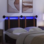 vidaXL Tête de lit suspendue Avec lumière LED Noir PU antique