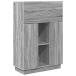 vidaXL Bureau d'écriture Gris Sonoma Gris Bois d'ingénierie Grand