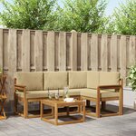 vidaXL Ensemble de canapés d'extérieur 5 Pièces Naturel et Beige