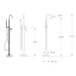 vidaXL Robinet de baignoire sur pied Acier inoxydable 118 5 cm