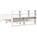 vidaXL Lit bibliothèque sans matelas blanc 180x200 cm bois pin massif