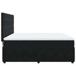 vidaXL Sommier à lattes de lit avec matelas Noir 180x200 cm Velours