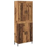 vidaXL Haut Armoire 2 Pièces Bois Ancien Bois d'ingénierie