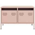 vidaXL Meuble TV rose 68x39x43 5 cm acier laminé à froid