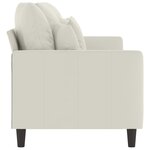 vidaXL Canapé à 3 places Crème 180 cm Velours