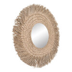 Miroir rond avec bord en jonc de mer Ø 70 cm