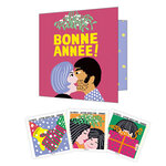 Carnet - Bonne année - 12 timbres autocollants