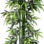 Bambou artificiel XXL 1 80H m 1105 feuilles denses réalistes pot inclus noir vert