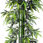 Bambou artificiel xxl 1 80h m 1105 feuilles denses réalistes pot inclus noir vert