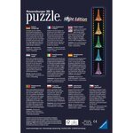 Puzzle 3d tour eiffel illuminée - ravensburger - monument 216 pieces - sans colle - avec leds couleur - des 10 ans